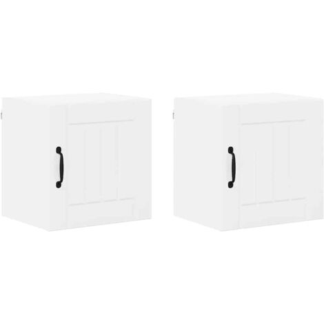 Meubles de Rangement,Armoire de cuisine 2 pcs Blanc brillant 40 x 31 x 40 cm CFW895595 (1/5)