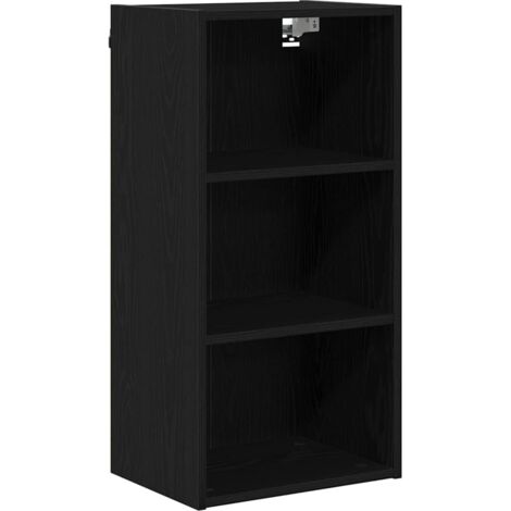 Meubles de Rangement,Armoire suspendue Riga Chêne noir 40 x 29,5 x 80 cm CFW981219 (1/5)