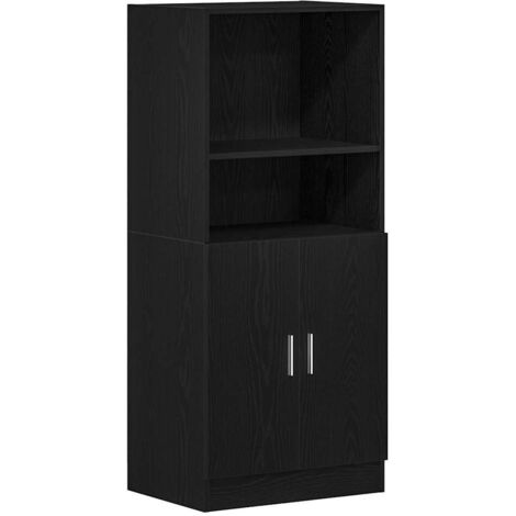Meubles de Rangement,Armoire de cuisine noir 57x41,5x131,5 cm bois d'ingénierie CFW287862