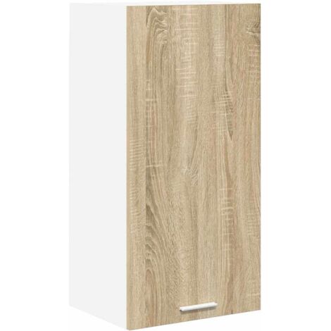 Meubles de Rangement,Armoire suspendue Riga Chêne Sonoma et Blanc 40 x 31 x 80 cm CFW713655 (1/5)