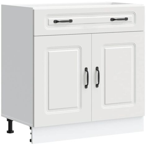 Meubles de Rangement,Armoire de cuisine Kalmar blanc bois d'ingénierie CFW545141