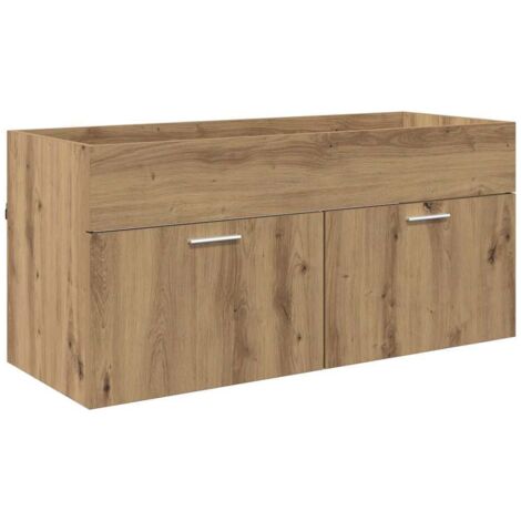 Meubles de Rangement,Armoire d'évier avec porte Chêne artisanal 38,5 x 100 x 46 cm CFW891949