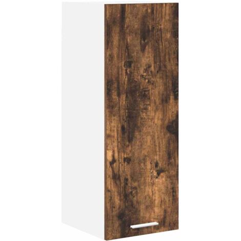 Meubles de Rangement,Armoire suspendue Riga Chêne fumé et Blanc 30 x 31 x 80 cm CFW859028 (1/5)