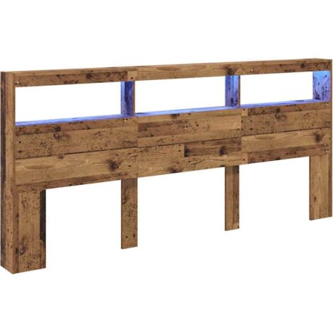 Tête de lit,Décoration murale Bois Ancien 220 x 17 x 102 cm Bois d'ingénierie CFW175700 (1/5)