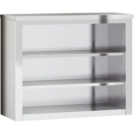 Meubles de Rangement，Armoire murale de cuisine avec étagères acier inoxydable CFW684844 (1/5)