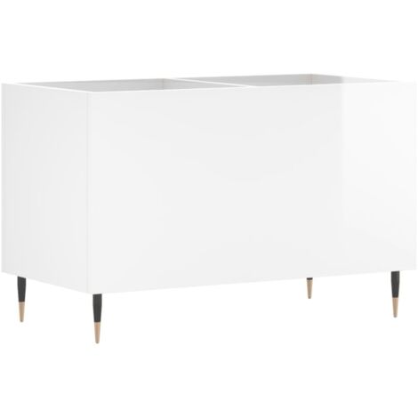 Meubles de Rangement,Armoire à disques blanc brillant 74,5x38x48cm bois d'ingénierie CFW484853 (1/5)