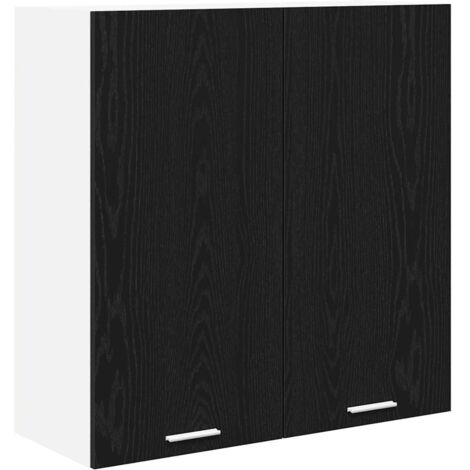 Meubles de Rangement,Armoire suspendue avec stockage Riga Chêne noir 80 x 31 x 80 cm CFW238329 (1/5)
