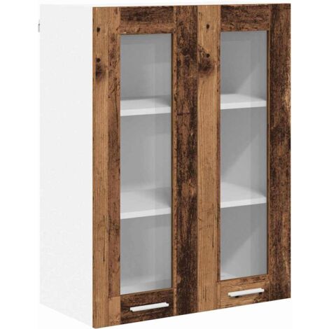 Meubles de Rangement,Armoire suspendue avec porte Riga Bois Ancien 60 x 31 x 80 cm CFW646653 (1/5)