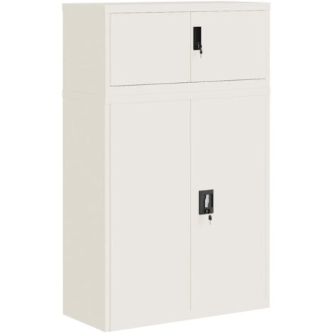 Meubles de Rangement,Classeur blanc 90x40x145 cm acier CFW399670 (1/5)