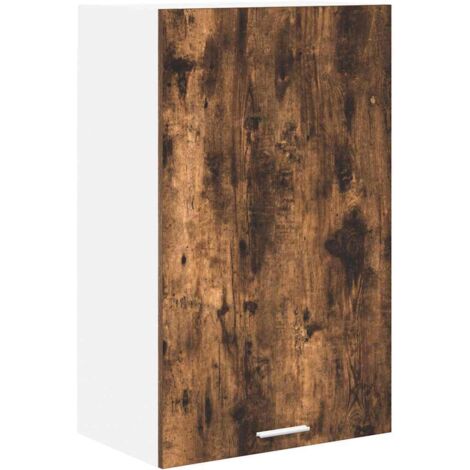 Meubles de Rangement,Armoire suspendue Riga Chêne fumé et Blanc 50 x 31 x 80 cm CFW295625 (1/5)
