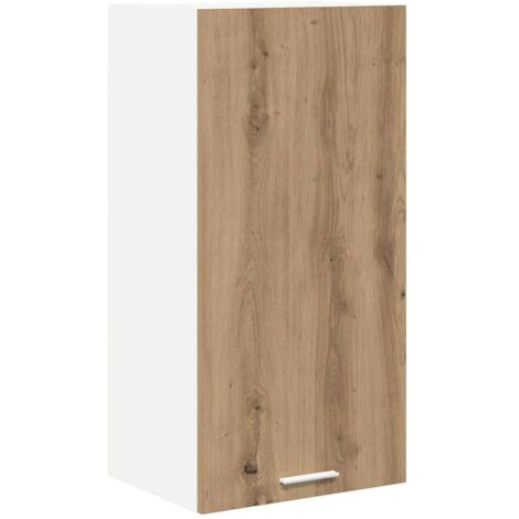 Meubles de Rangement,Armoire suspendue Riga Chêne Artisan et Blanc 40 x 31 x 80 cm CFW627431 (1/5)