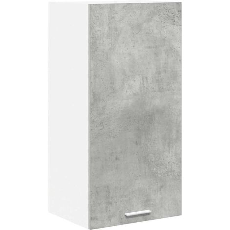 Meubles de Rangement,Armoire suspendue Riga Gris béton et Blanc 40 x 31 x 80 cm CFW359533 (1/5)