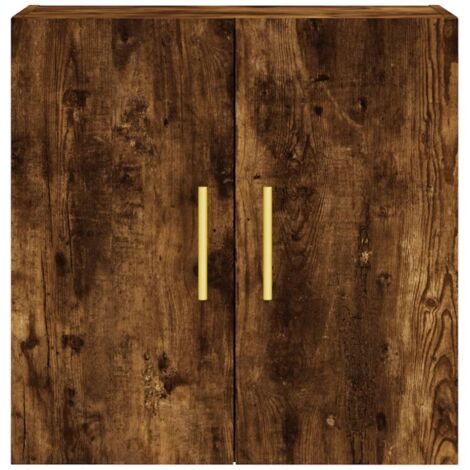 Armoire Murale Chêne Fumé – 60x31x60 Cm, Bois D’ingénierie, Style Sobre Et Pratique