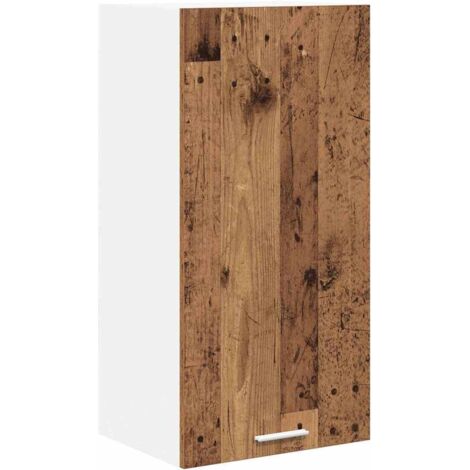 Meubles de Rangement,Armoire suspendue Riga Bois ancien et Blanc 40 x 31 x 80 cm CFW421818 (1/5)