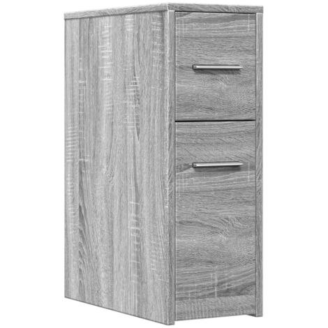 Meubles de Rangement,Armoire de salle de bain étroite avec roulettes sonoma gris CFW679294 (1/5)