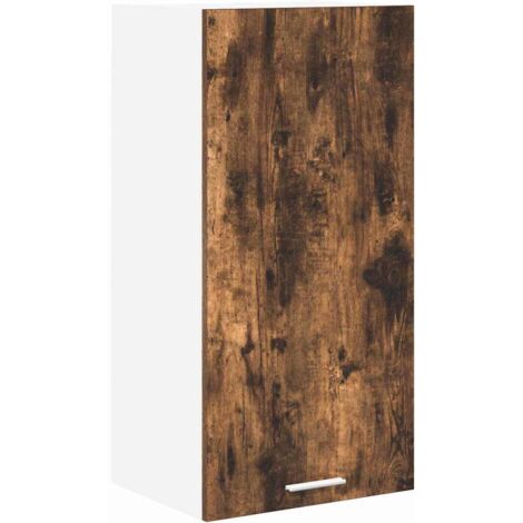 Meubles de Rangement,Armoire suspendue Riga Chêne fumé et Blanc 40 x 31 x 80 cm CFW109757 (1/5)