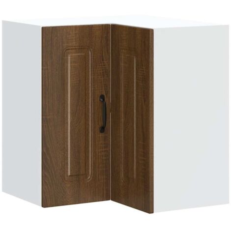 Meubles de Rangement，Armoire murale d'angle de cuisine Kalmar chêne marron CFW403137 (1/5)