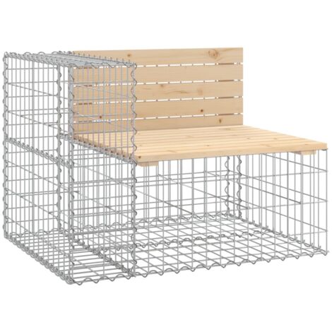 Banc de jardin,Banquette de jardin,Chaise design gabion 92x71x65,5 cm bois massif de pin CFW77254 (1/5)