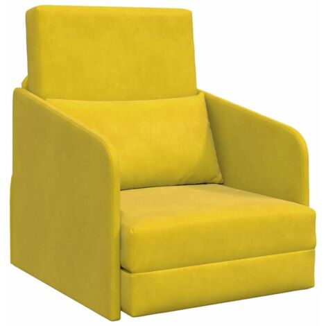 Canapé-lit,Canapé convertible Jaune 65 x 80 x 83 cm Velours CFW95861 (1/5)