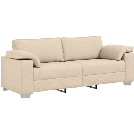 Canapé，Sofa pour Salon Crème 219 x 77 x 82 cm tissu CFW38605
