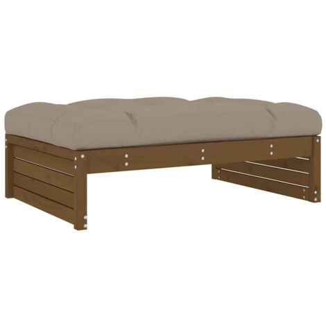 Repose-pied de jardin,Tabouret de jardin 120x80 cm marron miel bois de pin massif CFW29874 (1/5)