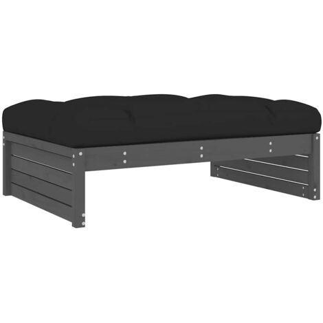 Repose-pied de jardin,Tabouret de jardin 120x80 cm gris bois de pin massif CFW40115 (1/5)