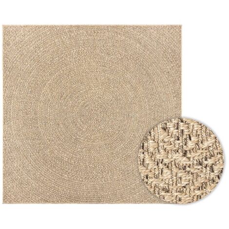 Tapis ZIZUR 240x240 cm aspect de jute intérieur et extérieur CFW99536