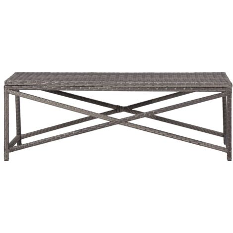 Banc de jardin,Banquette de jardin,Chaise 120 cm Résine tressée Gris CFW94211 (1/5)