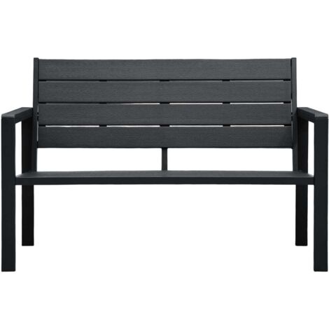 Banc de jardin,Banquette de jardin,Chaise 120 cm PEHD Noir Aspect de bois CFW23209 (1/5)