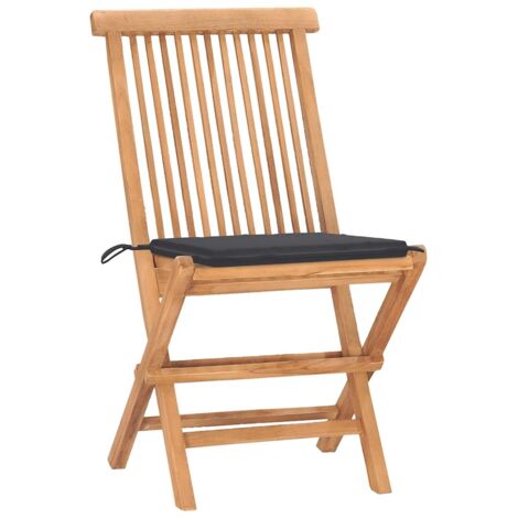 Ensemble à manger d'extérieur pliable avec coussin 3 pcs,Salon de jardin Teck CFW27309 (1/5)