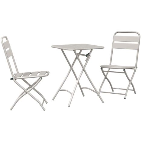 Ensemble bistrot 3 pcs,Salon de jardin Beige Acier CFW75237 (1/5)