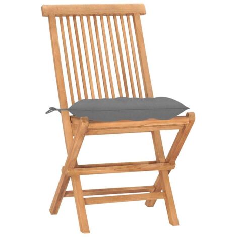 Ensemble à manger d'extérieur pliable avec coussin 3 pcs,Salon de jardin Teck CFW33578 (1/5)
