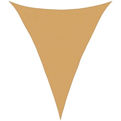Voile d'ombrage,Voile de parasol,Toile d'ombrage 160 g/m² triangulaire sable 5x6x6 m PEHD CFW22112 (1/5)