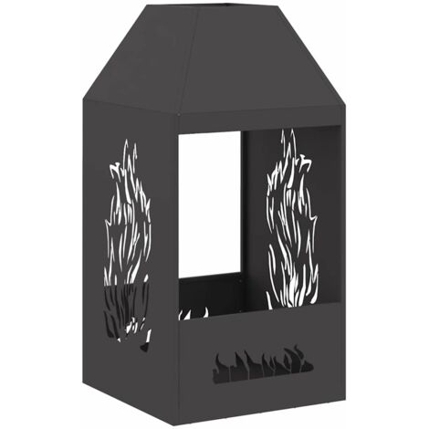 Braise Noir 50 x 50 x 100 cm Acier CFW127602 (1/5)