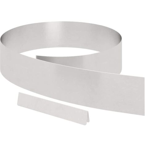 Bordure de Pelouse Argent 450 x 0,05 x 15 cm Acier inoxydable CFW209023 (1/5)