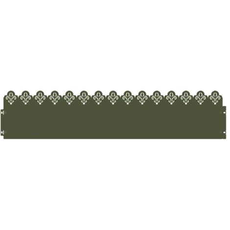 Bordures de pelouse 20 pcs Vert olive 103 x 0,05 x 22 cm Acier CFW796208 (1/5)
