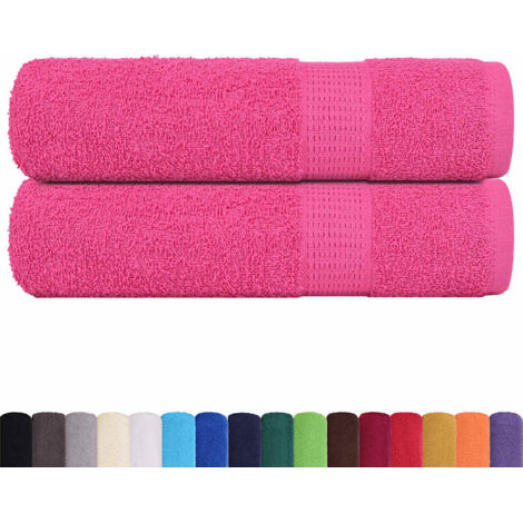 Essuie-mains 2 pcs rose 50x100 cm 360 g/m² 100% coton CFW823575 (1/5)