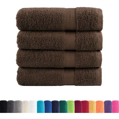 Essuie-mains de qualité supérieure SOLUND 4 pcs marron 600 g/m² CFW659106 (1/5)
