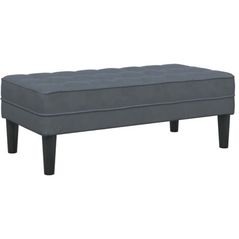 banc Gris foncé 113 x 57 x 39 cm Velours CFW851352 (1/5)