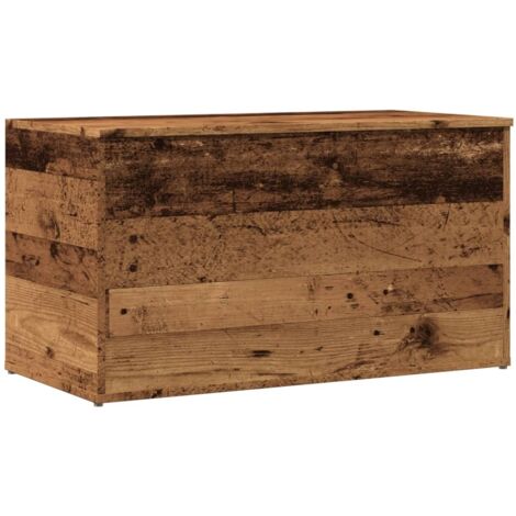 Coffre de rangement vieux bois 84x42x46 cm bois d'ingénierie CFW375412