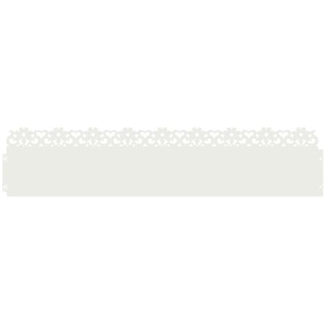 Bordures de pelouse 20 pcs Blanc 103 x 0,05 x 22 cm Acier CFW396659 (1/5)