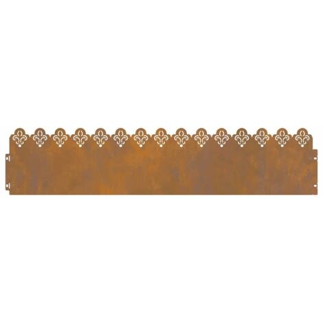 Bordures de pelouse 30 pcs Rouillé 103 x 0,05 x 22 cm CFW463484 (1/5)