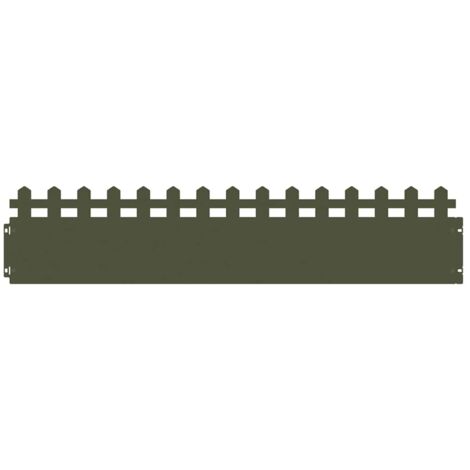 Bordures de pelouse 10 pcs Vert olive 103 x 0,05 x 22 cm Acier CFW626563 (1/5)