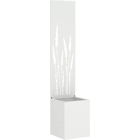 Écran de confidentialité de jardin Fretwork Blanc 32 x 140 cm CFW941936
