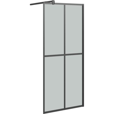 Écran de douche 80x195 cm Verre trempé foncé CFW723937 (1/5)