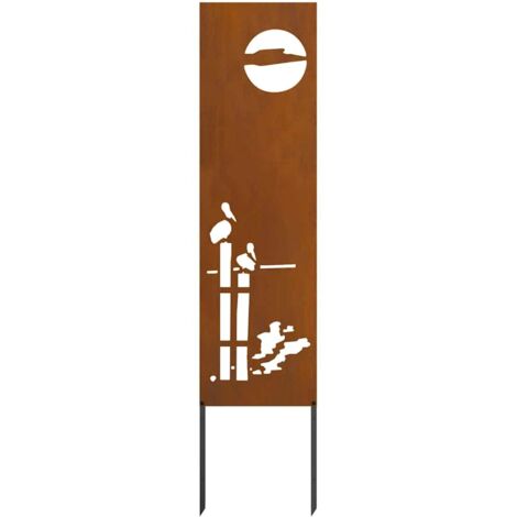 Écran de confidentialité de jardin Fretwork Rouillé 32 x 140 cm CFW730147