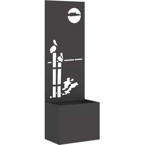 Écran de confidentialité de jardin Fretwork Noir 50 x 140 cm CFW447734