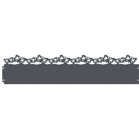 Bordures de pelouse 10 pcs Anthracite 103 x 0,05 x 22 cm Acier CFW809845 (1/5)