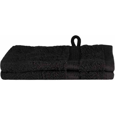 Gants de Toilette SOLUND Noir Coton CFW543480 (1/5)