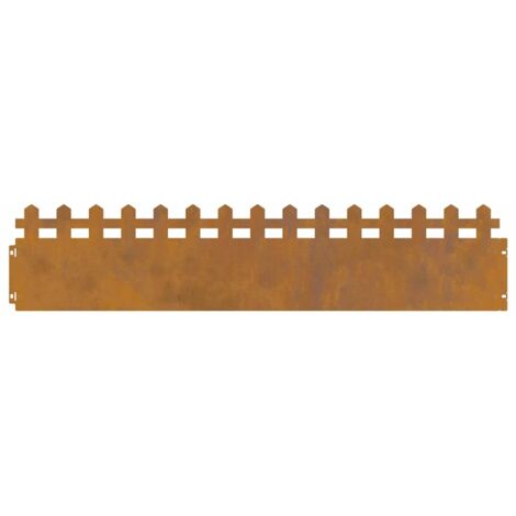 Bordures de pelouse 20 pcs Rouillé 103 x 0,05 x 22 cm CFW168091 (1/5)